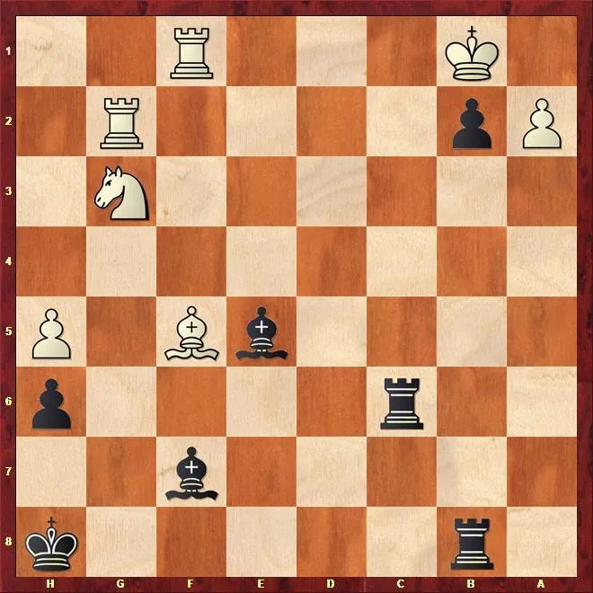 Position d'échecs — exercice tactique de finale