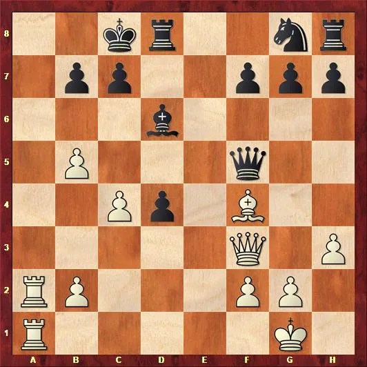 Position d'échecs — exercice tactique pour les blancs