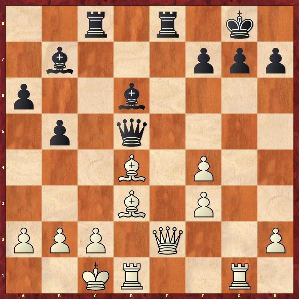 Position d'échecs — exercice tactique mat en 9 coups