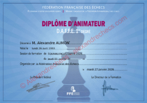 Diplôme d'Animateur de la Fédération Française des Échecs